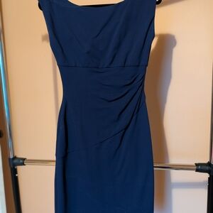 Diane Von Furstenberg Classic Midi Navy Dress